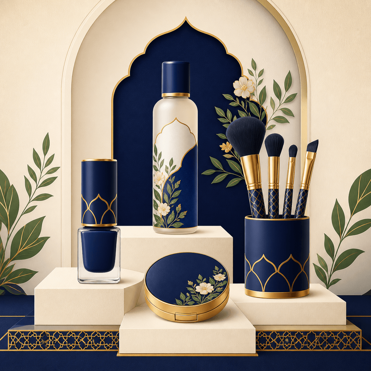 Illustrated Gulabad Colour Cosmetics product family
